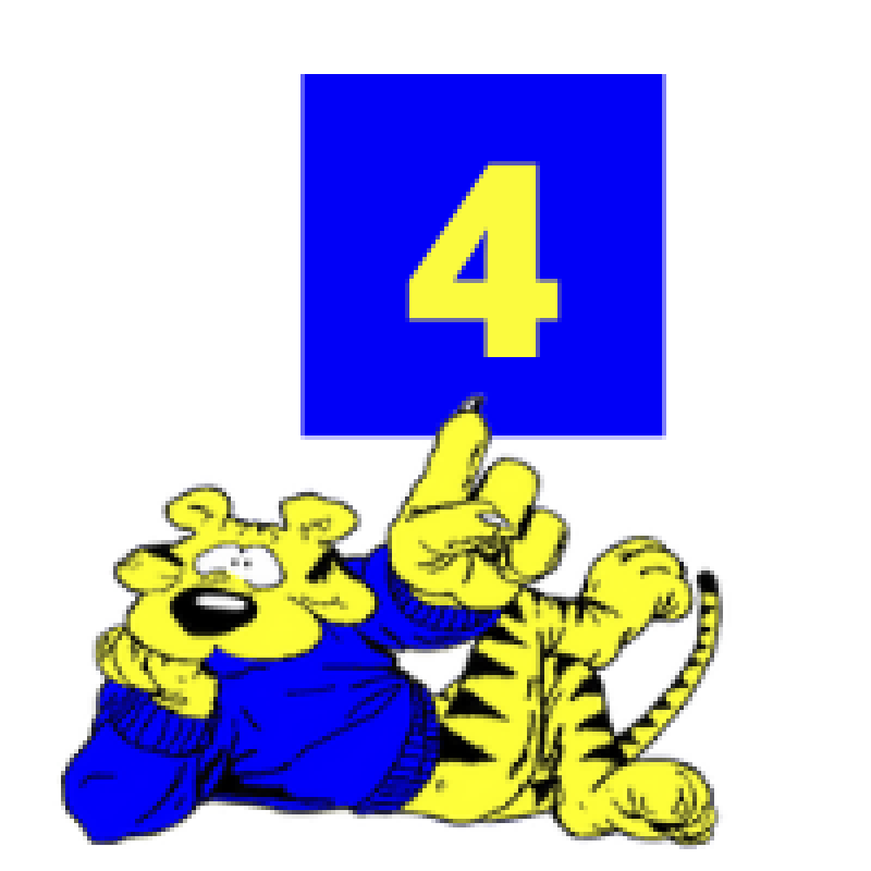 tiger with a 4
