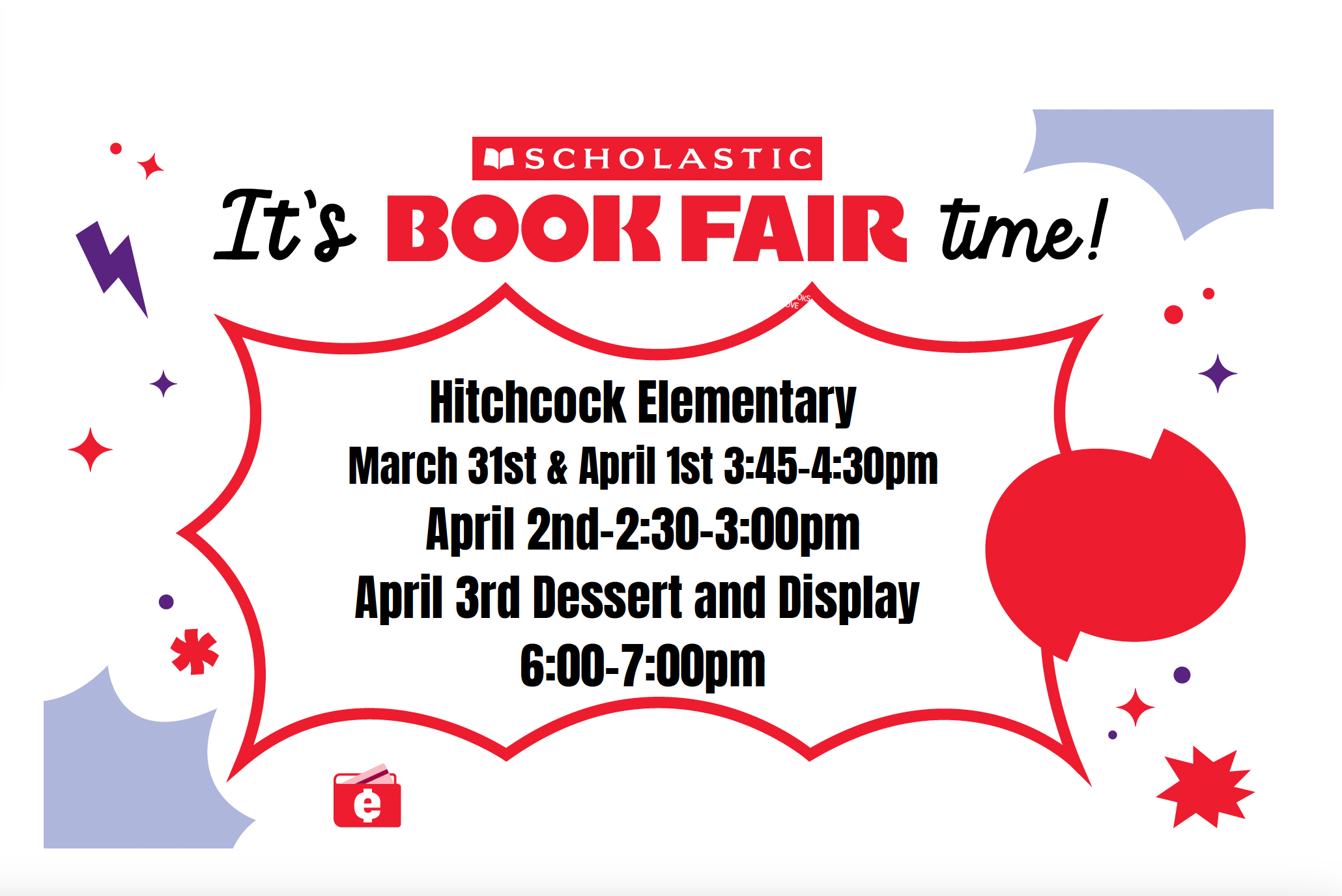 Scholastic Book Fair Flier