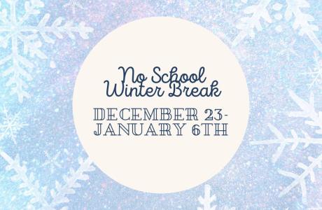 Snowflake Design with Winter Break December 23rd-January 6th