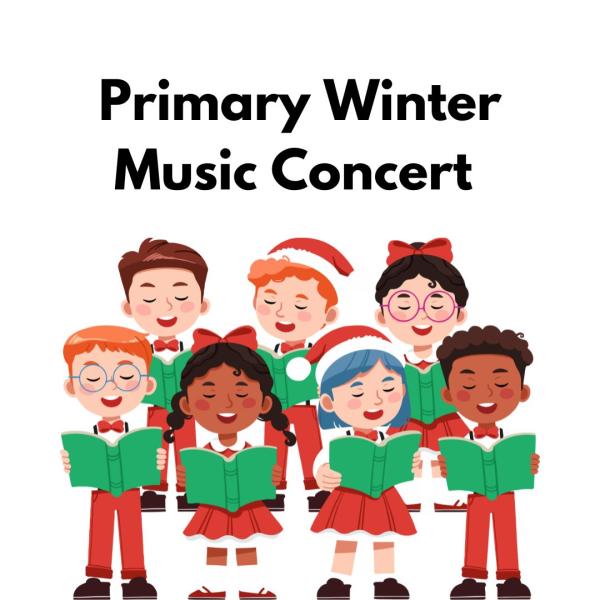 primary winter music concert-photo of children singing