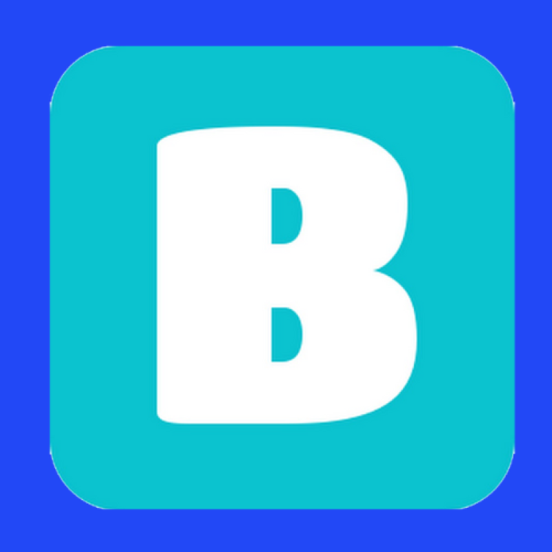 blooket logo blue background